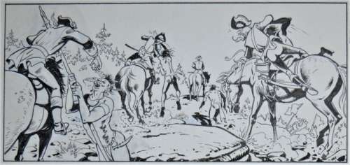 Les pionniers du nouveau monde T3 - Planche originale (p.33) encre de Chine - Le champ d’en haut - (1986) | Catawiki