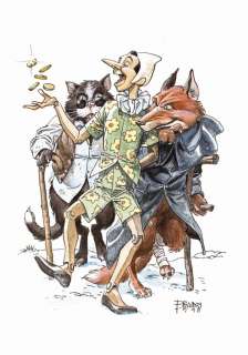 Bruno Brindisi Pinocchio. Il Gatto e la Volpe | Little Nemo