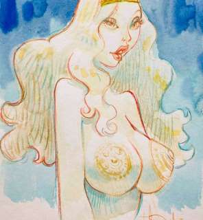Andreae, Jean-Baptiste | Andreae, Jean-Baptiste - Dessin original en couleur - The Sexy Queen | Catawiki