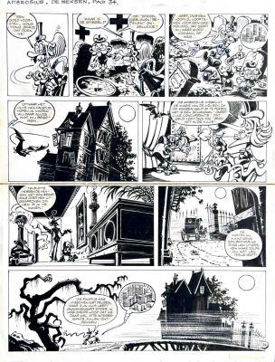 Gideon Brugman, page originale encrée « Ambrosius, les sorcières » | Comic Art Masters