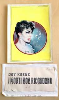 Carlo Jacono | I Gialli Mondadori #451 - Jacono - original cover "Day Keene - I morti non ricordano" - Page volante - Exemplaire unique | Catawiki
