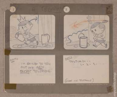 Original Storyboards (Telephone) for Funday Funnies featuring Matty Mattel | mycomicshop.com