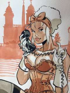 Meynet, Félix | Meynet, Félix - Dessin original couleur - Mirabelle coquine en Italie | Catawiki