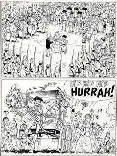 Lambil | Les Tuniques bleues, planche n°32 Ã  l’encre … | Millon