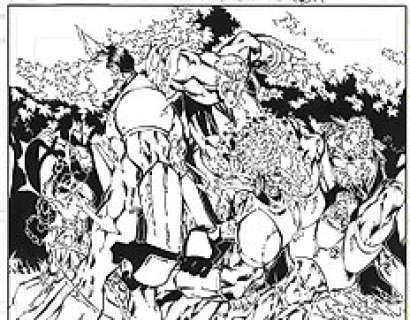 Humberto Ramos & Sal Regla - DV8 - Planche originale + 6 comics - Broché - EO - (1997/1998)