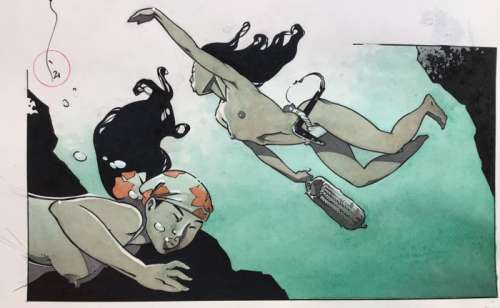 Michetz, Marc | Michetz, Marc - Dessin original couleur -Â Kogaratsu - Pêche - (2020) | Catawiki