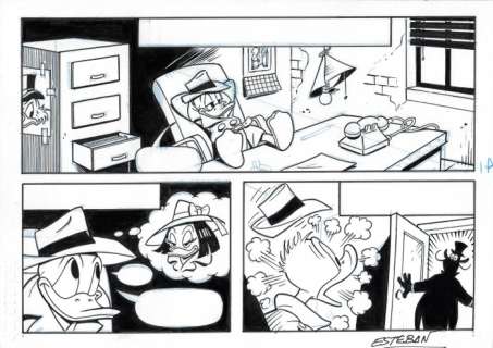 Esteban | Esteban - Original Comic Page - Donald Duck | Catawiki