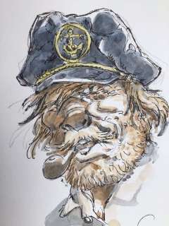 Hermann | Hermann - Dessin original couleur - Barney Jordan | Catawiki