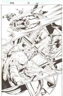 Scott Hanna, Wellington Alves - Nova #19 p. 20 - nova corps action vs. Kirby monster - 2008