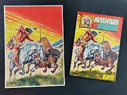 Antonio Canale | Avventure Gigante - Originale di copertina con albo a stampa - Page volante - EO - (1967) | Catawiki