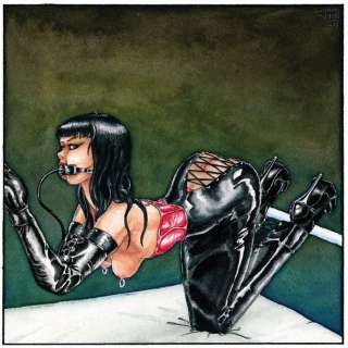 Fetishgenerator | BDSM - FetishGenerator - Original, published painting - Bondage - Formaat (papier): 30 x 40 cm. - (2000) | Catawiki