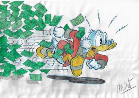 Millet | Scrooge McDuck - Millet - Original Drawing | Catawiki