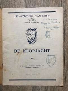 Vandersteen, Willy + Verschuere, Karel | Vandersteen, Willy - Twee opdrachttekeningen (Jerom en Bessy) - in Bessy 13 - De klopjacht - gesigneerd door Vandersteen - Agrafé - EO - (1956) | Catawiki