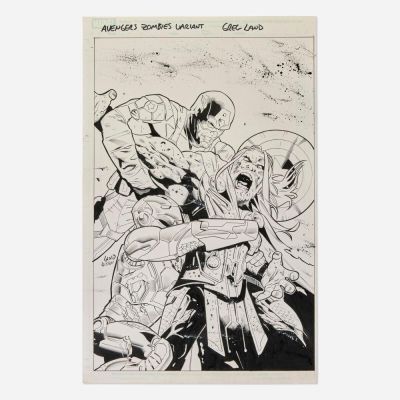 Lot 218 - Greg Land and Jay Leisten, Zombies Assemble #3 Cover Original Art (Marvel Comics, 2017) | Landry Pop Auctions