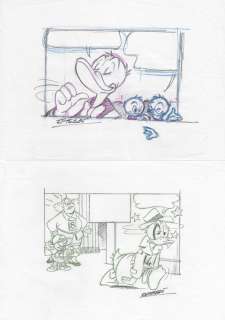 Esteban | Huey, Dewey, Louie & Donald Duck - 2 Original Sketchdrawings - Esteban | Catawiki