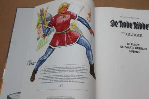 Claus Scholz | De Rode Ridder - Trilogie "De klauw / De zwarte drietand / Inferno" - Met originele tekening Scholz + Ex-libris - Cartonné - EO - (2016) | Catawiki