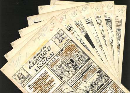 Allen Simon | Simon - THE AZTECS AND THE INCAS, Complete 7 Page Story (1945) | Russ Cochran