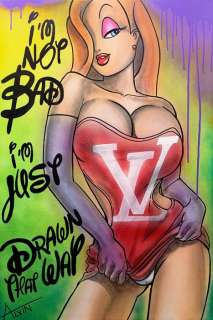 Alvin Silvrants | Jessica Rabbit LV Louis Vuitton Not Bad - Original drawing in colour by Alvin Silvrants | Catawiki