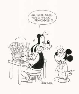 Silvia Ziche | Topolino # 3288 - Silvia Ziche - illustrazione originale "Che aria tira a... Topolinia" - Exemplaire unique - (2018) | Catawiki