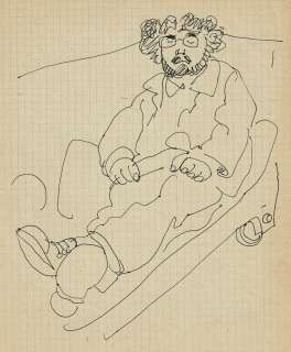 Tardi | Ensemble de 5 dessins originaux de Tardi sur feuille libre, dont un autoportrait. | Septimus