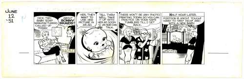 Chester Gould | Gould - DICK TRACY, BONNY BRAIDS  Daily  (06/12/1951) | Russ Cochran