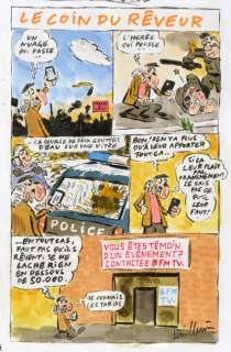 Vuillemin, Philippe | Vuillemin, Philippe - Planche originale + mise en couleur originale - Le Coin de rêveur - (2019) | Catawiki