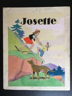 Lauve, G. | Lauve, G. - Dessin original couleur - Couverture - Josette Ã  la montagne - (1948) | Catawiki