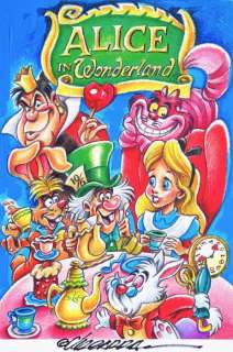 Joan Vizcarra | Alice in Wonderland - Giclée Hand Signed & Embellished By Joan Vizcarra - Canvas | Catawiki