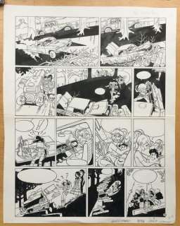 Kuijpers, Henk | Franka - Originele tekening pag. 35 Circus Santekraam + 3 schetsen - (1980) | Catawiki