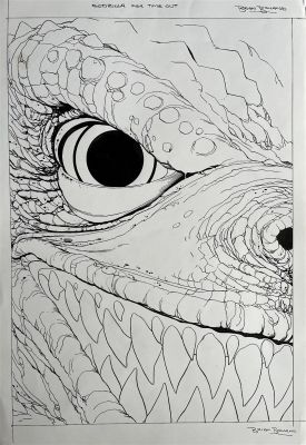 Brian Bolland | Time Out Magazine #1449 ‘Godzilla’ cover (1998) | Thornbush Art