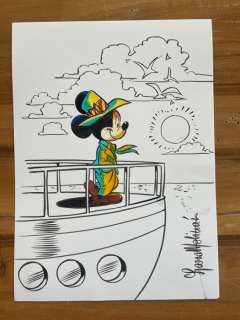 Lara Molinari | Lara Molinari - Disegno Originale - "Topolino in viaggio" - Page volante - Exemplaire unique - (2018) | Catawiki