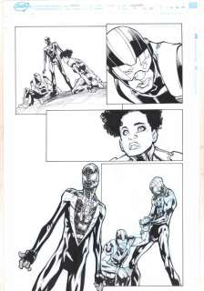 Humberto Ramos, Victor Olazaba - champions #11 p. 12 - patriot (shaun lucas), ironheart (riri williams), & spider-man (miles morales) splash - 2017