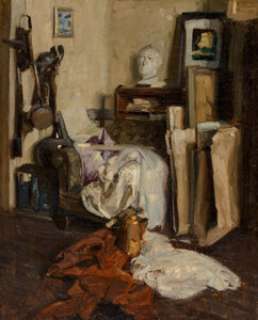 Dean Cornwell (American, 1892-1960)
 The Artist’s Studio
 Oil on canvas
 30 x 24.25 in.
 Signed on the reverse
 
 ... | Heritage
