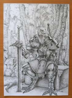 Vaxman, Eric | Vaxman, Eric - Dessin original - Saurian warrior | Catawiki