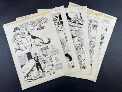 Raphael Carlo Marcello | Rin Tin Tin - Rin Tin Tin e Rusty - Il Ritorno della Regina - Page volante - Exemplaire unique | Catawiki