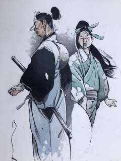 Michetz, Marc | Michetz, Marc - Dessin original couleur - Scène de jalousie avec Kogaratsu - (2020) | Catawiki