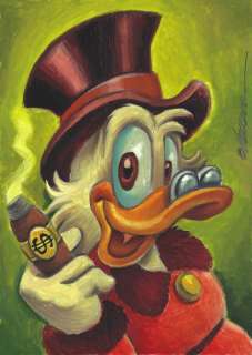 Joan Vizcarra | Uncle $crooge "Money Cigar" - Original Painting - Joan Vizcarra - Acrylic Art | Catawiki