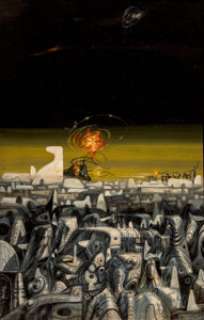 Richard M. Powers (American, 1921-1996)
 Wolfbane paperback cover, 1959
 Acrylic on board
 20 x 12 in.
 Signed lower lef... | Heritage