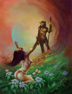  - Stephen Fabian (American, b. 1930)
 The Winning of Gloria Grandonwheels, Amazing Stories cover, August 1978
 Acrylic on ...