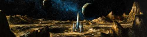  - Bob Eggleton (American, b. 1960)
 Vast Planet, 2001
 Acrylic on board
 9 x 34-1/2 inches
 Signed and dated lower left
 ...
