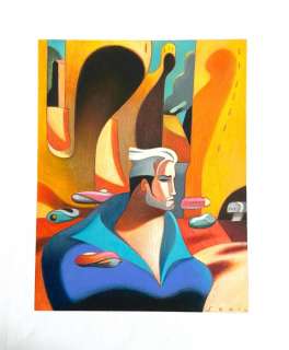 Andrea Serio | Andrea Serio - Illustrazione originale a pastelli "Omaggio a Nathan Never" - Page volante | Catawiki