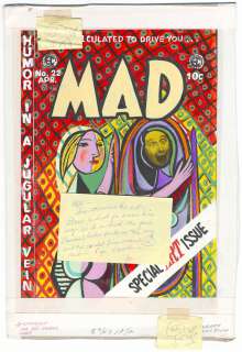 Mad # 22 Cover | MAD # 22 Cover Color Positives & Marie Severin Notes (03/03/1987) | Russ Cochran