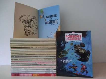 Diverse Tekenaars | Robbedoes en Kwabbernoot 1 t/m 55 - Complete reeks - extra 4 oude 1e drukken en album met dedicace - Broché - Éditions mixtes (voir description) - (1961/2016) | Catawiki