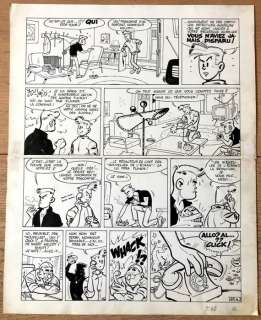 Greg | Greg - Originele pagina - Rock Derby T.3 - Panique au Paradis - (1961) | Catawiki