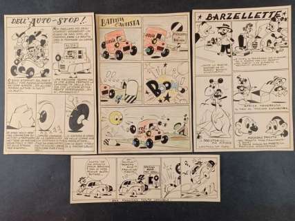 Bizen (Zenobio Baggioli) - Bizen (Zenobio Baggioli) - Battista l‘autista ed altre gag automobilistiche - Page volante - Exemplaire unique