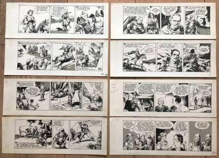 Stapel, Gerrit | Stapel, Gerrit - 8x Originele strook in setjes van 2 opeenvolgende stroken uit 4 verhalen - Huon de Neveling - (1969) | Catawiki