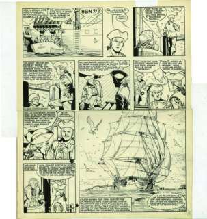 Hubinon Victor - Barbe-Rouge - Défi au Roy Encre de Chine pour la planche