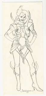 Roberto Baldazzini | Baldazzini - illustrazione originale "Eccentrica e Formosa" - Page volante - Exemplaire unique | Catawiki