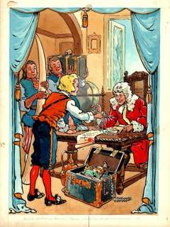 Niet Geïdentificeerde Illustrator | Dick Whittington - Originele illustratie , gouache/aquarel op board - ’Dick returns home ’ - (1940/1945) | Catawiki