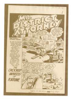 Production Proof from Mr. District Attorney (1948) #52, The Crooked Wheels of Fortune | mycomicshop.com